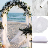elvesmall  72cm*10m Tulle Roll Fabric Birthday Sheer Crystal Organza Roll Wedding Party Backdrip Hanging Decoration Wedding Chair Sashes