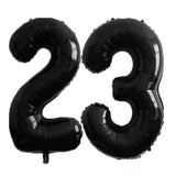 elvesmall 2pcs 40inch Huge Black Number Foil Balloons Birthday Party Decorations Adult Kids 10 11 12 15 20 25 30 45 50 60 Year Old Supplie