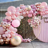 elvesmall Pink Balloons Arch Baby Pink Rose Gold Latex Balloon Garland Kit Baby Shower Girl Birthday Party Wedding Anniversary Decoration