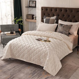 elvesmall  Thick velvet winter Bedspread on the bed plaid blanket bed cover Mattress topper quilt bed linen Bedspreads for double bed sheet