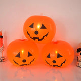 elvesmall 5Pcs Halloween LED Glowing Balloons Horror Ghost Pumpkin Latex Ballon Halloween Party Decorations for Home Indoor Outdoor Kids