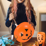 elvesmall 12inch 5Pcs Halloween Latex Balloons Pumpkin Ghost Festival Balloons Halloween Decorations Home Outdoor Halloween Pumpkin Decor