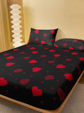 elvesmall Four Seasons Men and Women Simple Fashion Love Print Sanded Bedspread Home Bedroom Hotel