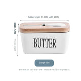 elvesmall Butter Container Ceramic Box Restaurant Sealed Storage Box Cheese Boxwith Knife Butter Slicer Butter Dish Tableware