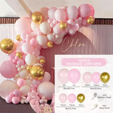 elvesmall Macaron Pink Balloon Garland Arch Kit Wedding Birthday Party Decorations Kids Adult Baby Shower Decor Ballon Wedding Supplies