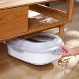 elvesmall Kitchen Container 25/7.5kg Bucket Nano Insect-Proof Moisture-Proof Rice Box Grain Sealed Jar Home Storage Pet Dog Food Store Box