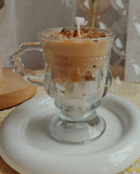 elvesmall Latte Coffee Candles Aesthetic Food Scented Aromatic Candles Home Decoration Flameless Soy Wax Candles In Glass Jars
