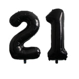 elvesmall 2pcs 40inch Huge Black Number Foil Balloons Birthday Party Decorations Adult Kids 10 11 12 15 20 25 30 45 50 60 Year Old Supplie