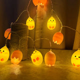 elvesmall  60cm Easter LED Birch Light Tree Decorations For Home Table Easter Egg Ornament Hanging organic Tree Happy Easter Party Supplies