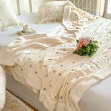 elvesmall Cute Teddy Bear Print Blanket Autumn Winter Ultra Soft Warm Bed Blankets for Home Sofa Couch Camping Travel Throw Blanket