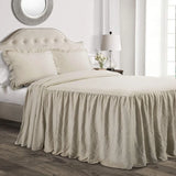 elvesmall Skirt Bedspread Set - 3 Piece Luxurious Farmhouse Bedding Set-Elegant, Charming Ruffle Detail - Timeless Style  Classic Design-