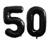 elvesmall 2pcs 40inch Huge Black Number Foil Balloons Birthday Party Decorations Adult Kids 10 11 12 15 20 25 30 45 50 60 Year Old Supplie