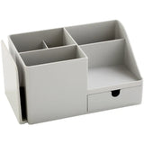 elvesmall ABS Desk Office Organizer Storage Holder Desktop Pencil Pen Sundries Badge Box Stationery Office School Supplies