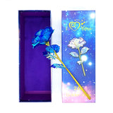 elvesmall  LED Enchanted Galaxy Rose Eternal 24K Gold Foil Flower With Fairy String Lights In Dome For Christmas Valentine's Day Gift