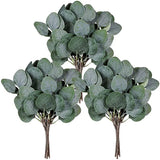 elvesmall  5pcs Artificial Plants Green Eucalyptus Leaves DIY Bridal Bouquet For Wedding Party Home Garden Table Decoration Fake Flowers