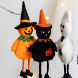 elvesmall Halloween Decorative Pendant Ghost Festival Pumpkin Witch Pendant Bar Haunted House Layout Props Happy Helloween Party Decor