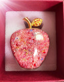 elvesmall European-style Crystal Glass Apple Ornaments Book Counter Top Decoration Luxury Christmas Crystal Glass Apple Home Decoration