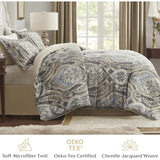 elvesmall  Oversized Comforter King Bedding Bed Linen Set Luxe Chenille Jacquard Damask Soft Microfiber Twill Comforter Freight free