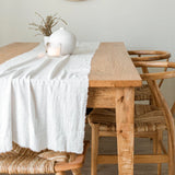 elvesmall  Personalize Vintage Wedding Table Runner,Retro Burr Texture Dining Table Path,Cotton Gauze Kitchen Dinner Chair Decoration