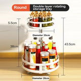 elvesmall  Rotatable Kitchen Storage Rack kitchen Accessories Spice Storage Rack Clean Storage 360 Degrees Rotatable Organizer Turntable