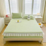 elvesmall Summer Cooling Mattress Cover Couple Cool Sleeping Mat Korean Lace Latex Cold Feeling Sheet Double Folding Bed Protection Pad