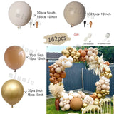 elvesmall Sand White Wedding Decor Balloon Garland Arch Kit Happy Birthday Party Metal Gold Silver Latex Baby Shower Decoration Balloons