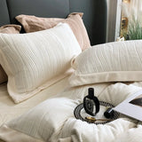 elvesmall -  High End Autumn Winter Warm Queen Bedding Set Maternal and Child Safety Duvet Cover Set King Size Quilt Cover Sheets Pillowcase