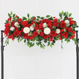 elvesmall 50/100cm DIY Wedding Flower Wall Decoration Arrangement Supplies Silk Peonies Rose Artificial Floral Row Decor Wed Arch Backdrop