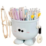 elvesmall Creative Pen Holder with Hook Table Cute Stationery Storage Box Pen Holder Rack Student Children Girls Desk Organizer Kawaii