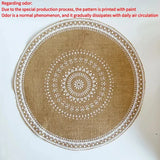 elvesmall 4pcs Bohemian Diameter38cm/15inch Round Insulated Anti-scald Placemat Cup Coaster Mats Non-Slip Kitchen Accessories with Tassels