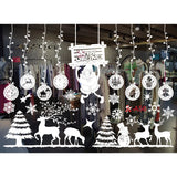 elvesmall white Snowflake Electrostatic Wall Sticker Kid Room Christmas Decoration Window Sticker Decals Decals New Year Natal Home Decor