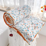 elvesmall Washed Double Gauze Spring Summer Quilt Queen Grade A Lightweight Comforter Soya Fibre Filling Soft Breathable Summer Blanket