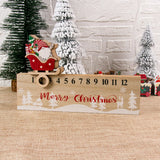 elvesmall Christmas Advent Calendar 2023 Wooden Gnomes Santa Countdown Calendar Ornament Navidad 2024 New Year xmas Home Desk Decoration