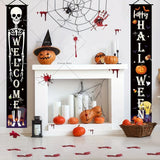 elvesmall Halloween Hanging Door Curtain Banner Pumpkin Ghost Happy Halloween Decorations For Home Trick Or Treat Horror Party Supplies