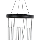 elvesmall Wind Chimes Chrome Metal Outdoor Wind Chime Home Decoration Wall Hanging Decor Crafts Garden