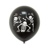 elvesmall 12pcs Halloween Party Balloon Dress Up Horror Vibe Event Decor Skeleton Pumpkin Bats Ghost Festival Party Decoration Balloons