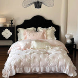 elvesmall  Esthetic 5D rose Bed linen cotton bed cover full set room decor Quilt duvet cover double bed sheets set Comforter bedding set