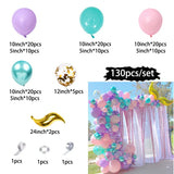 elvesmall Mermaid Balloon Garland Kit Mermaid Tail Purple Blue Balloons Mermaid Under The Sea Party Decor Girls Birthday Party Baby Shower