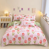 elvesmall Orange Pumpkin Duvet Cover Cartoon Style Bedding Set for Kids Girls Soft Microfiber Reversible Comforter Cover with 2 Pillowcase
