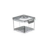 elvesmall  Vacuum Food Storage Container Transparent Fridge Organizer with Drain Net Large Capacity Food Dispenser for Kitchen Storage Box
