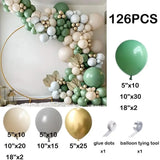 elvesmall 92pc Sage Green Balloons Garland Arch Kit White Gold Confetti Balloon Baby Shower Birthday Party Wedding Decoration Latex Globos