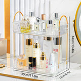 elvesmall Bathroom Storage Shelves Home Kitchen Organizer Rack Cosmetic Skincare Shampoo Lipstick Perfume Tabletop Holder 2 Colors