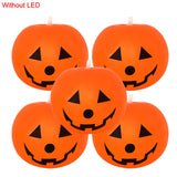 elvesmall 5Pcs Halloween LED Glowing Balloons Horror Ghost Pumpkin Latex Ballon Halloween Party Decorations for Home Indoor Outdoor Kids