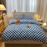 elvesmall Fashion Bedding Duvet Cover Set Bed Sheet Pillowcase 100% Cotton Bedspread Bed Linen Nordic Classic Home Textile Soft Breathable