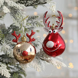 elvesmall 2pcs Elk Christmas Ball Ornaments Xmas Tree Hanging Pendants Christmas Holiday Party Decorations New Year Gift Supplies Navidad