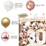 elvesmall Tender Pink Gold Balloon Garland Arch Kit Wedding Birthday Party Decoration Adult Kids Baby Shower Decor Ballon Wedding Supplies