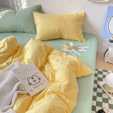 elvesmall Soft Pink Bedding Sets Duvet Cover Set Bedclothes Bedspread Pillowcases Single Double Queen Size Bed Sheet Sets For Girls