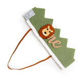 elvesmall  Jungle Safari Animal Lion One 1 Year Birthday Crown Headband Hat Happy Birthday Party decor Kids baby Shower 1st Birthday Party