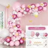 elvesmall Macaron Butterfly Balloon Garland Arch Kit Birthday Party Decor Kids Baby Shower Girl Latex Ballon Chain Wedding Party Supplies