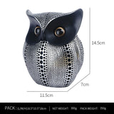 elvesmall Creative Resin Owl Ornaments Living Room Office Table Decorative Handicrafts Home Desktop Decoration Accessories, Friend Gifts
